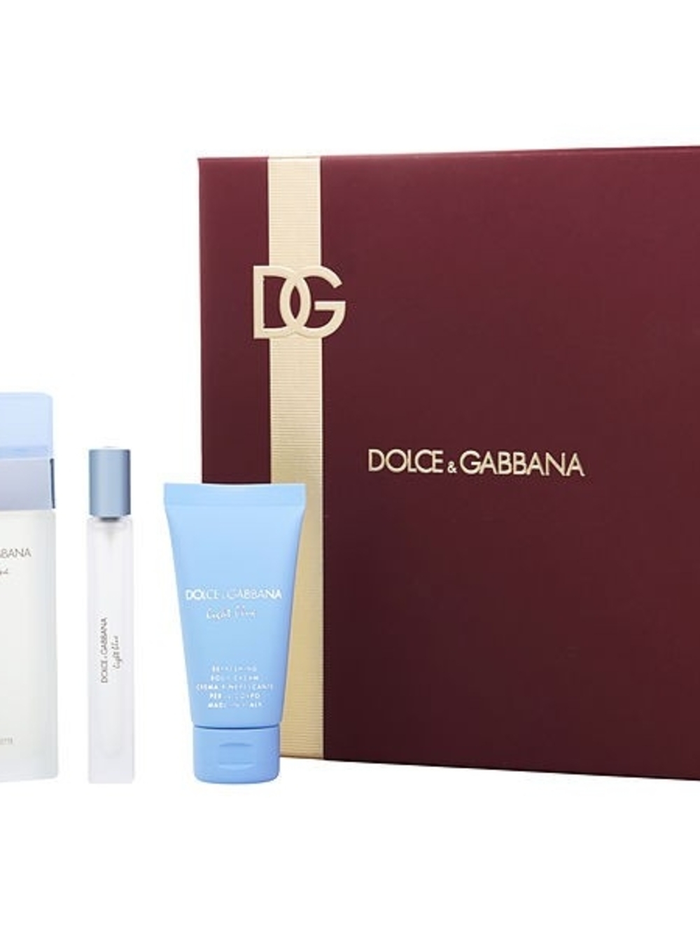 Dolce & Gabbana Women Skincare Set - Light Blue & Burgundy